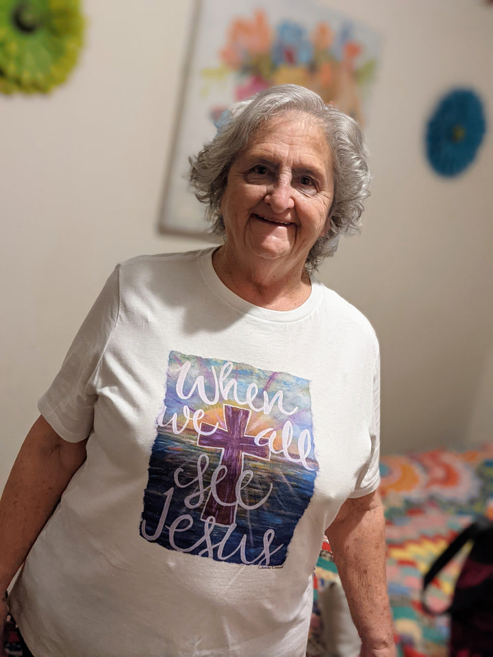 T-shirts printed with the original paintings and artwork of Artist Chandra Carmack. Art that shares faith in Jesus. Art that comes from the heart and soul. From broken to beautiful. At the foot of the cross. 