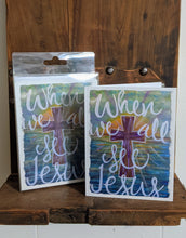 Load image into Gallery viewer, When We All See Jesus Rapture Christian Original Art by Chandra Carmack Re-Assigned With Love Note Cards Stationary
