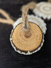 Load image into Gallery viewer, For The Love of Doilys Wood Slice Ornaments
