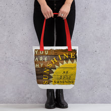 Load image into Gallery viewer, You Are My Sunshine Tote bag Original Art By Chandra Carmack of Re-Assigned With Love
