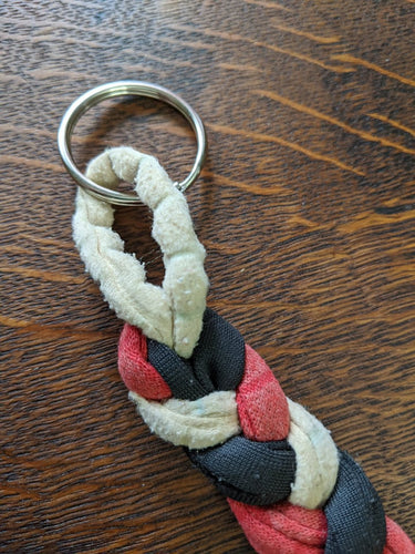  gift accessories key chains refurbish lanyards bag purses car truck keys vintage homemade throw rug older rustic fabric unique organize braided 