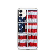 Load image into Gallery viewer, American Flag iPhone Case USA Red White Blue Stars Stripes Patriotic Window USA Love Original Photo by Chandra Carmack of Re-Assigned
