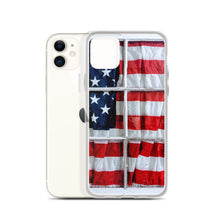 Load image into Gallery viewer, American Flag iPhone Case USA Red White Blue Stars Stripes Patriotic Window USA Love Original Photo by Chandra Carmack of Re-Assigned
