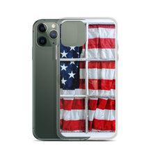 Load image into Gallery viewer, American Flag iPhone Case USA Red White Blue Stars Stripes Patriotic Window USA Love Original Photo by Chandra Carmack of Re-Assigned
