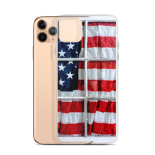 Load image into Gallery viewer, American Flag iPhone Case USA Red White Blue Stars Stripes Patriotic Window USA Love Original Photo by Chandra Carmack of Re-Assigned
