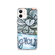 Load image into Gallery viewer, Grow iPhone Case Succulents Garden Hen and Biddies green blue flower pot original art
