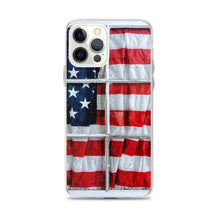 Load image into Gallery viewer, American Flag iPhone Case USA Red White Blue Stars Stripes Patriotic Window USA Love Original Photo by Chandra Carmack of Re-Assigned
