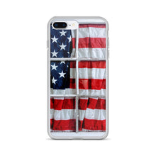 Load image into Gallery viewer, American Flag iPhone Case USA Red White Blue Stars Stripes Patriotic Window USA Love Original Photo by Chandra Carmack of Re-Assigned
