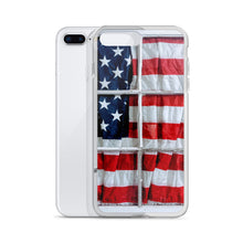 Load image into Gallery viewer, American Flag iPhone Case USA Red White Blue Stars Stripes Patriotic Window USA Love Original Photo by Chandra Carmack of Re-Assigned
