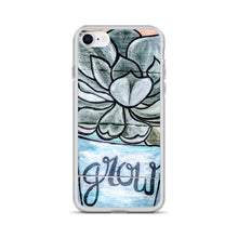 Load image into Gallery viewer, Grow iPhone Case Succulents Garden Hen and Biddies green blue flower pot original art
