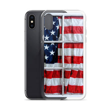 Load image into Gallery viewer, American Flag iPhone Case USA Red White Blue Stars Stripes Patriotic Window USA Love Original Photo by Chandra Carmack of Re-Assigned
