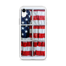 Load image into Gallery viewer, American Flag iPhone Case USA Red White Blue Stars Stripes Patriotic Window USA Love Original Photo by Chandra Carmack of Re-Assigned
