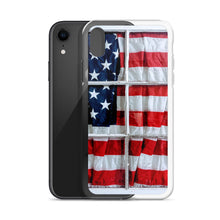 Load image into Gallery viewer, American Flag iPhone Case USA Red White Blue Stars Stripes Patriotic Window USA Love Original Photo by Chandra Carmack of Re-Assigned
