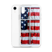 Load image into Gallery viewer, American Flag iPhone Case USA Red White Blue Stars Stripes Patriotic Window USA Love Original Photo by Chandra Carmack of Re-Assigned
