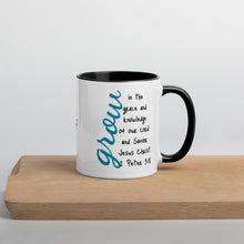 Load image into Gallery viewer, Grow Mug with Color Inside Succulent Christian Lord Knowledge Savior Coffee Scripture
